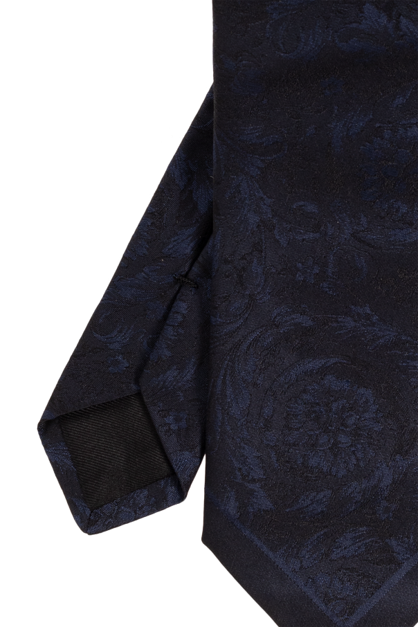 Navy blue Silk tie Versace Vitkac GB